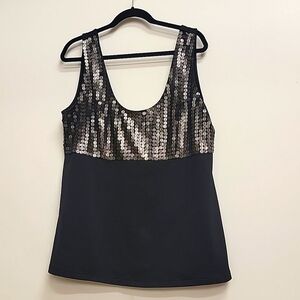 Y2K Torrid old label Flat Sequin Empire Tank 2x